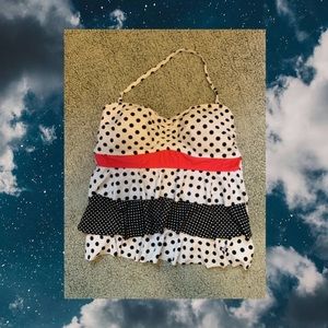 Catalina Polka Dot Tankini Top